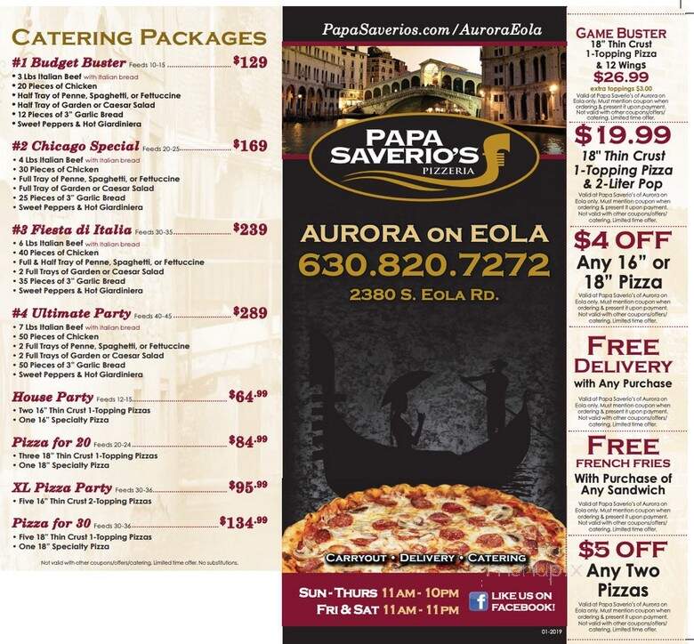 Papa Saverio's Pizzeria - Aurora, IL