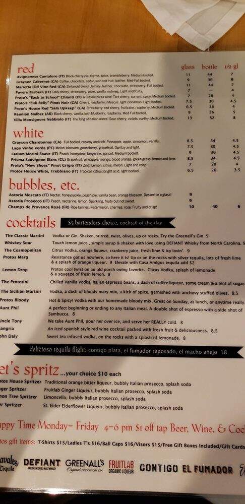 Proto's Pizza - Broomfield, CO menu_pic