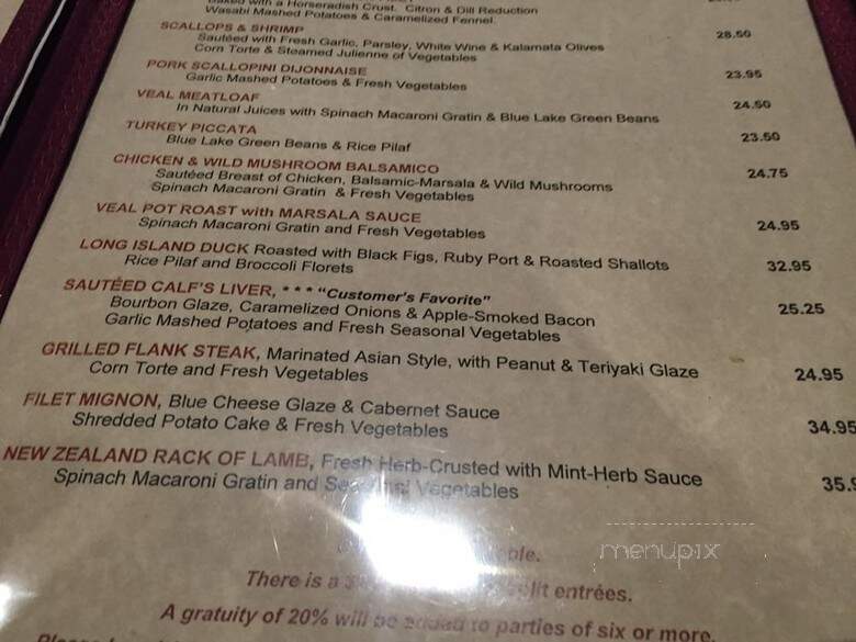Shame on the Moon - Rancho Mirage, CA menu_pic
