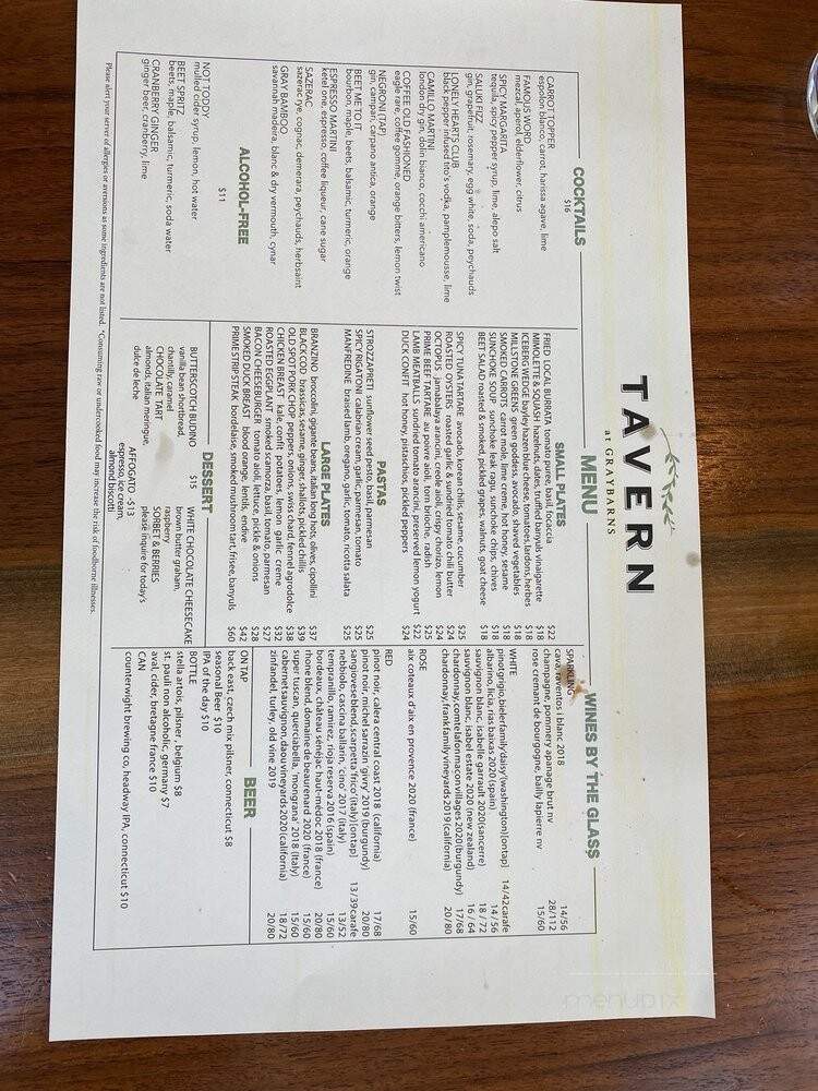 Silvermine Tavern, The - Norwalk, CT menu_pic
