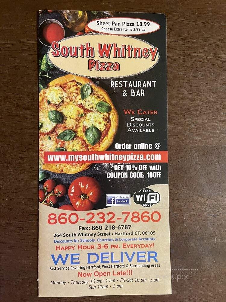 South Whitney Pizza Restaurant - Hartford, CT