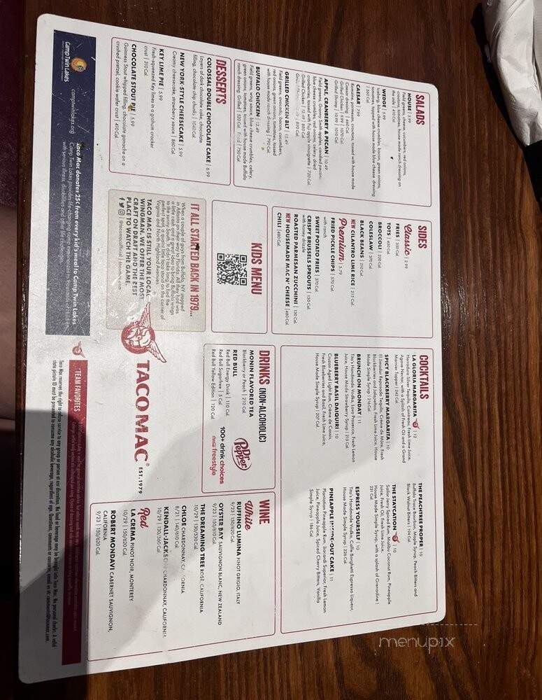 Taco Mac-Duluth - Duluth, GA menu_pic