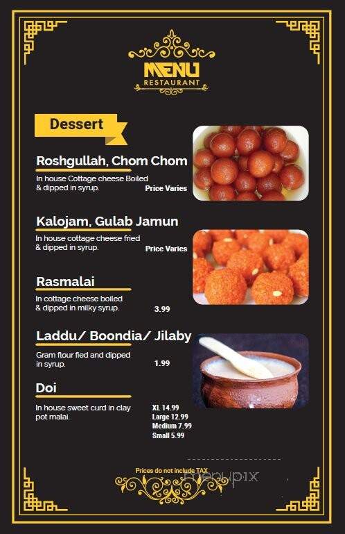 Aladin - Los Angeles, CA menu_pic