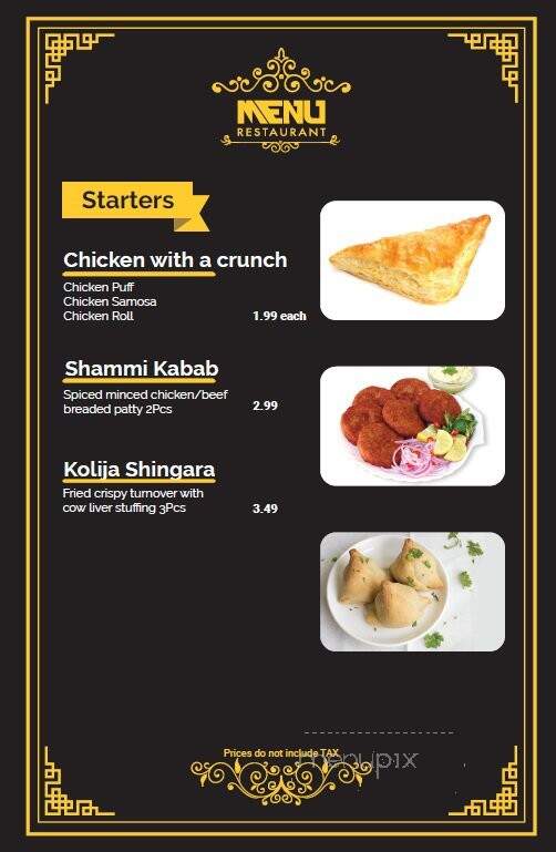 Aladin - Los Angeles, CA menu_pic