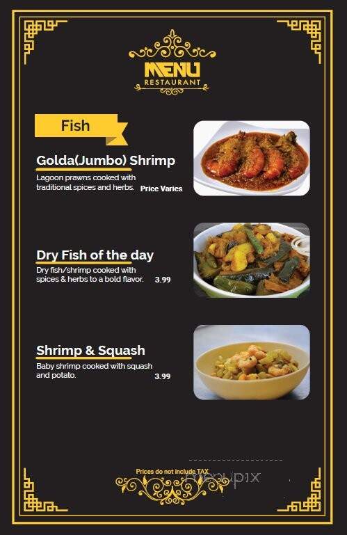 Aladin - Los Angeles, CA menu_pic