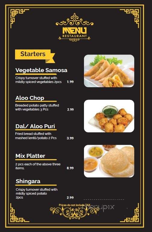 Aladin - Los Angeles, CA menu_pic