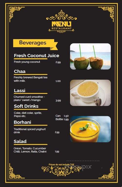 Aladin - Los Angeles, CA menu_pic