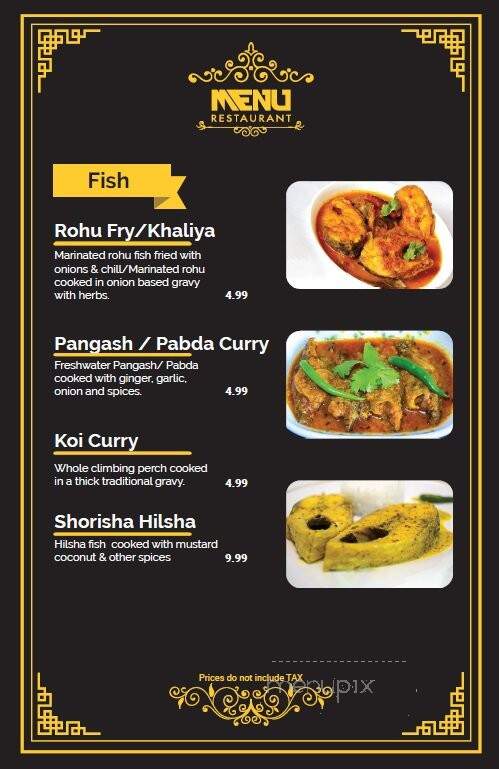 Aladin - Los Angeles, CA menu_pic