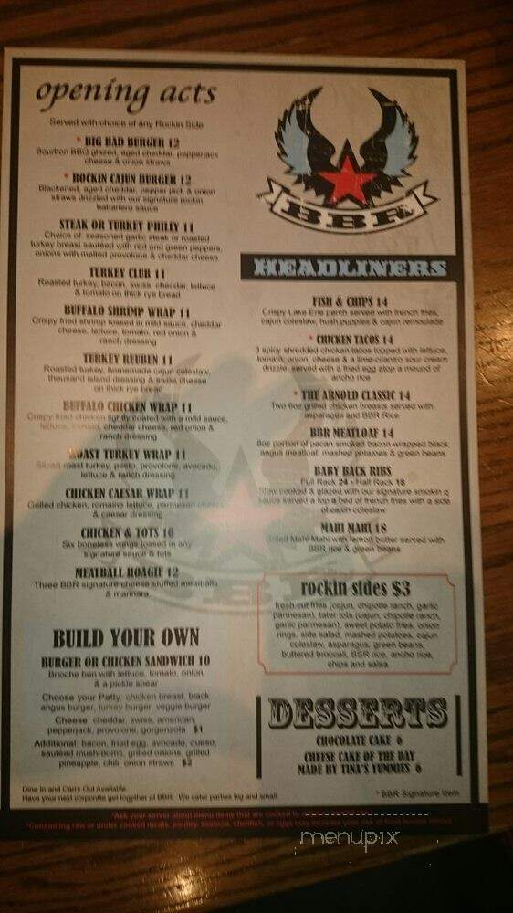 BBR Columbus - Columbus, OH menu_pic