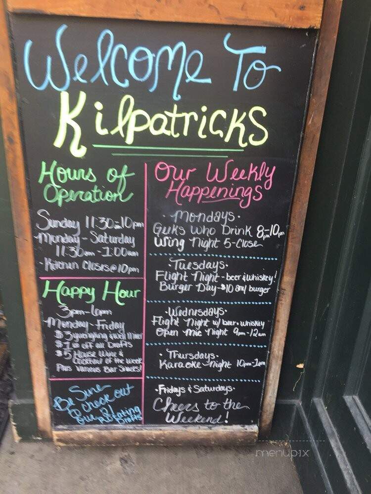 Kilpatrick's Publick House - Ithaca, NY menu_pic