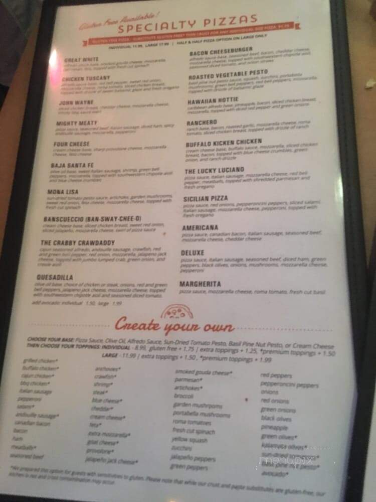 Old Venice Pizza Co. - Oxford, MS menu_pic