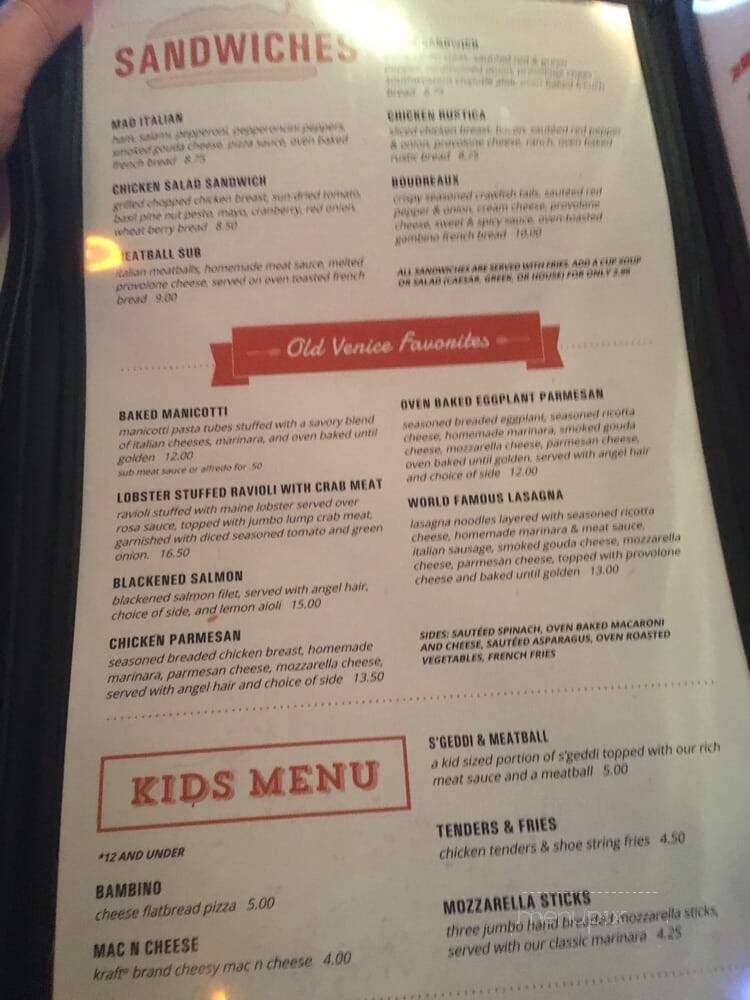 Old Venice Pizza Co. - Oxford, MS menu_pic