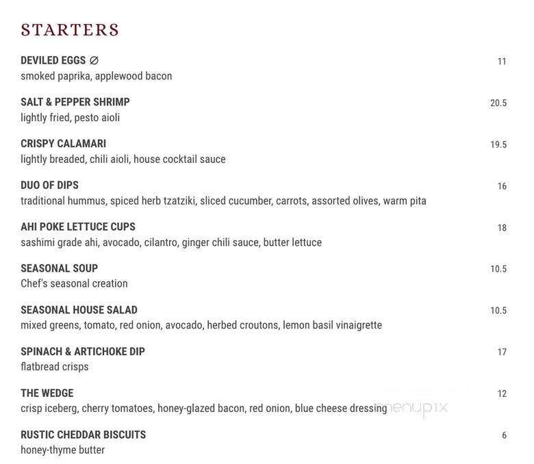 Paul Martin's American Grill - Irvine, CA menu_pic