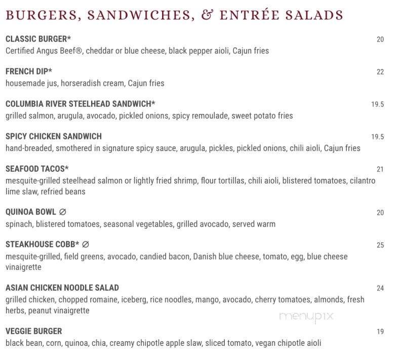 Paul Martin's American Grill - Irvine, CA menu_pic