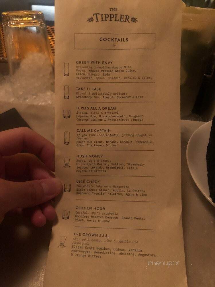 The Tippler - New York, NY menu_pic