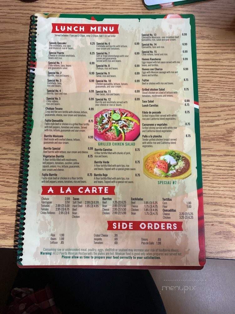 El Puerto - Charlottesville, VA menu_pic