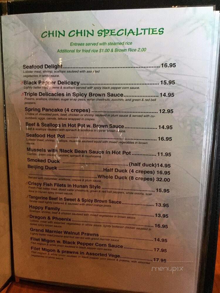 Chin Chin - Montgomery, AL menu_pic