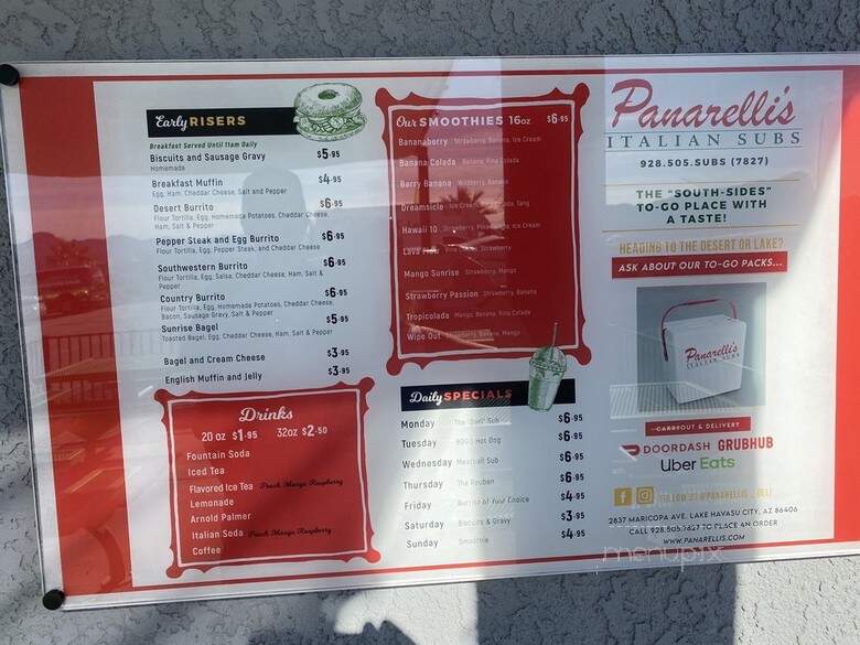Panarelli's Italian Subs - Lake Havasu City, AZ menu_pic