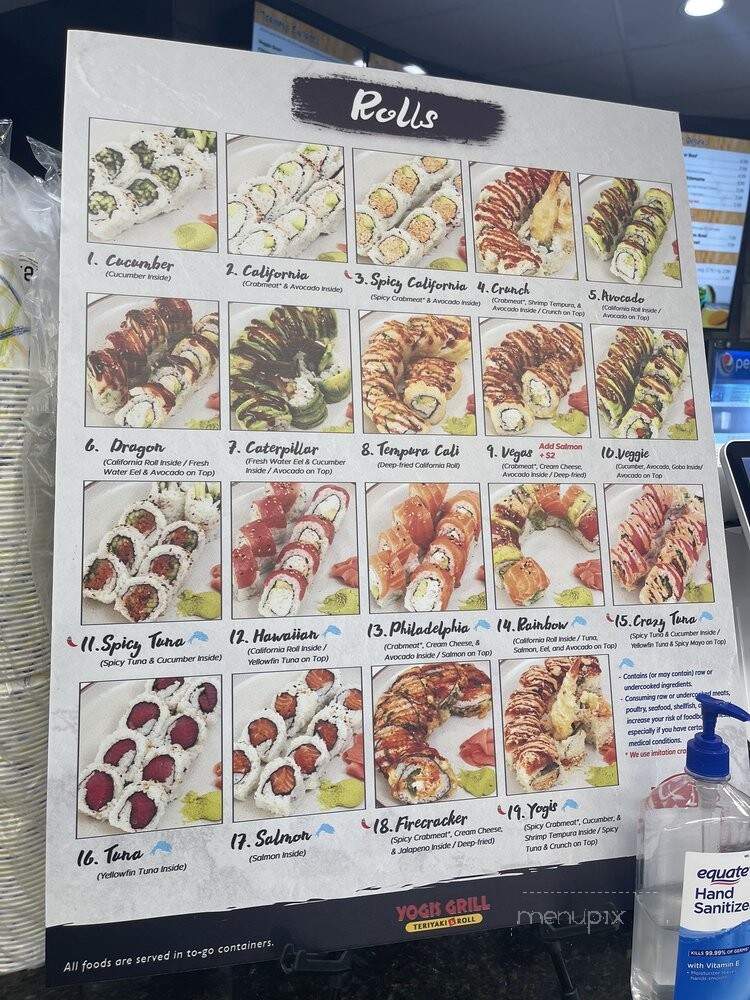 Yogis Teriyaki Grill - Scottsdale, AZ menu_pic