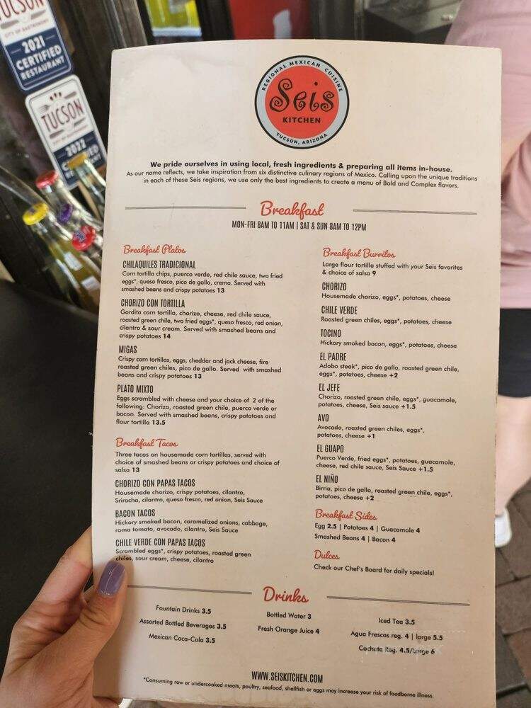 Seis Curbside Kitchen and Catering - Tucson, AZ menu_pic
