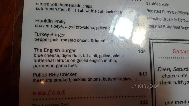 Franklin Company Local Tavern - Los Angeles, CA menu_pic