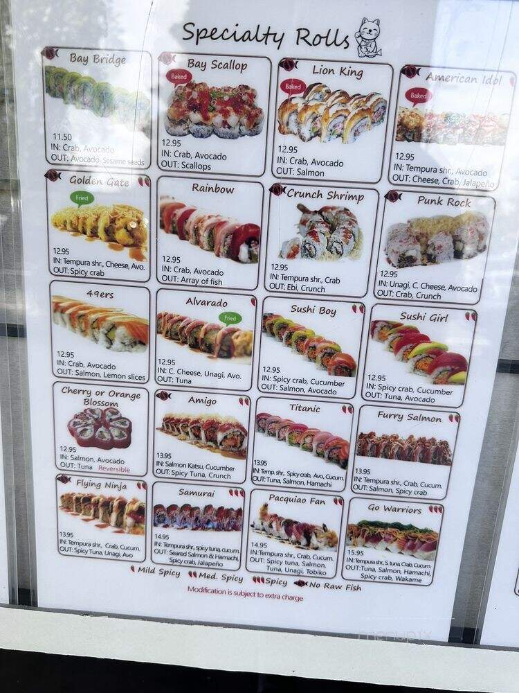 Maneki Sushi - Union City, CA menu_pic