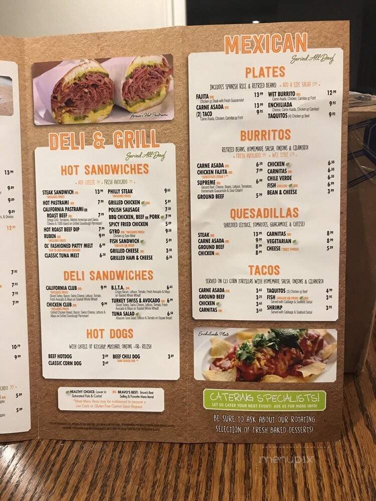 Bravo Burgers - Mission Viejo, CA menu_pic