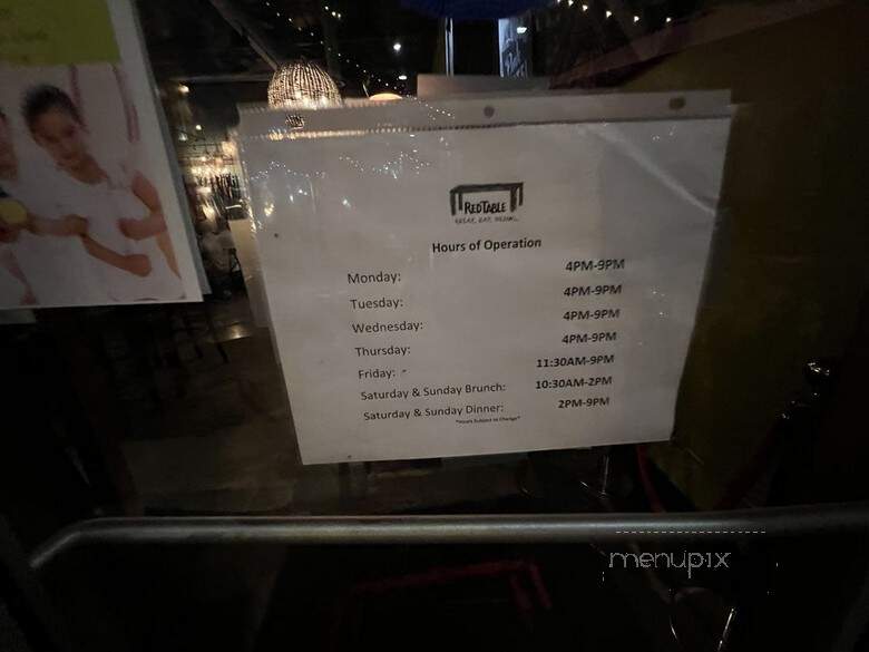 Red Table - Huntington Beach, CA menu_pic