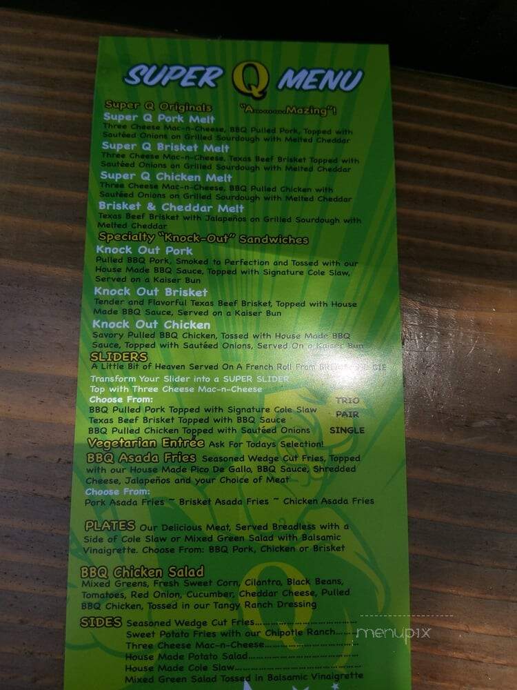 Super Q Food Truck - San Diego, CA menu_pic
