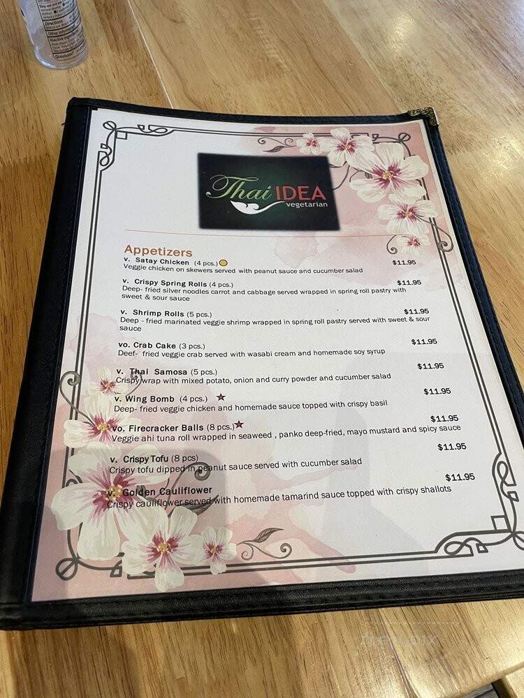 Thai Idea - San Francisco, CA menu_pic