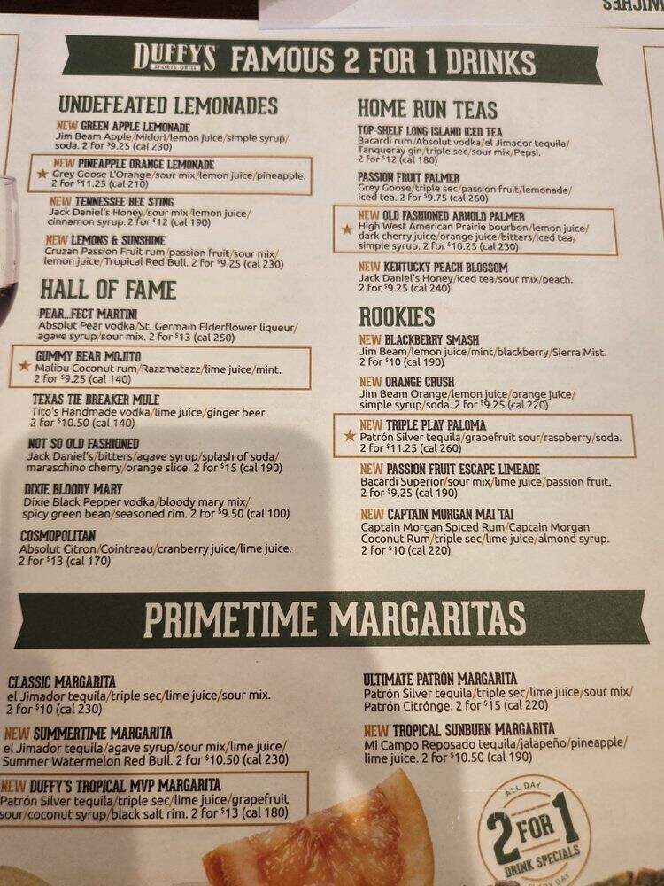 Duffy's Sports Grill - Royal Palm Beach, FL menu_pic