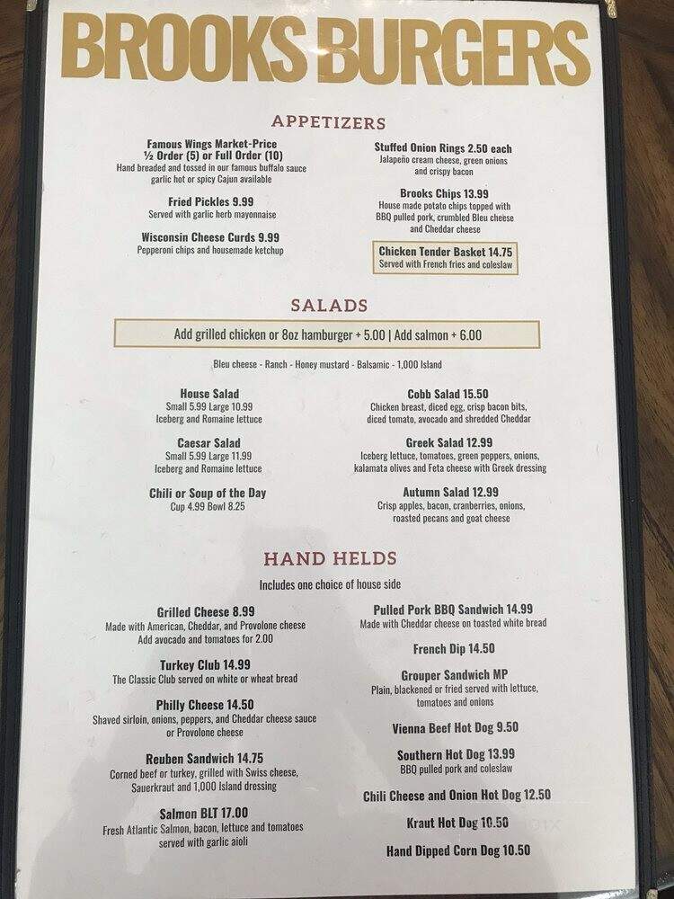 Brooks Gourmet Burgers & Dogs - Naples, FL menu_pic