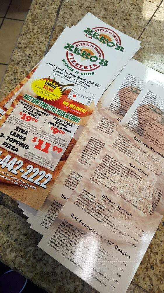 Zekos Pizza - Clearwater, FL menu_pic