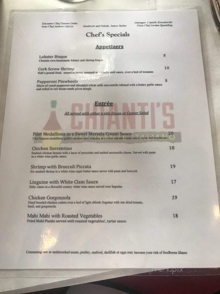 Chianti's Pizza - Sanford, FL menu_pic