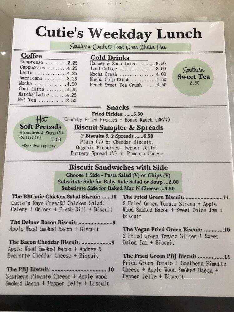 Gluten Free Cutie - Roswell, GA menu_pic