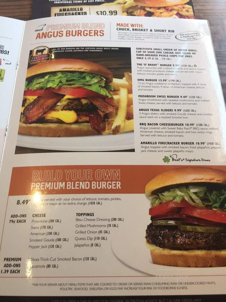 Beef O'Brady's - Meridian, ID menu_pic