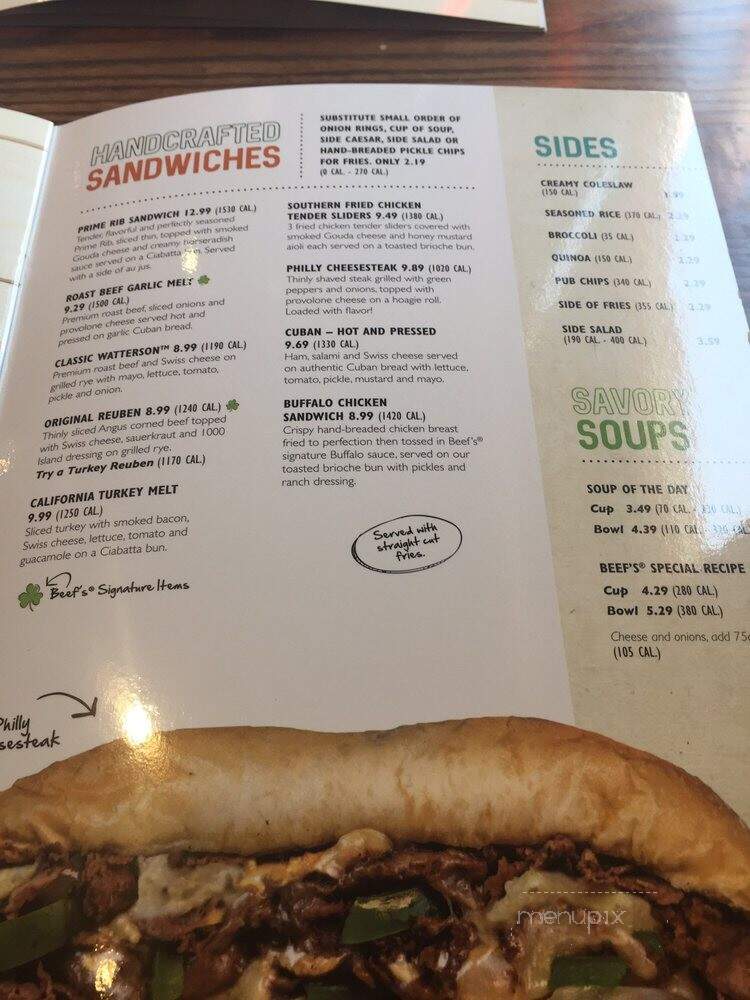 Beef O'Brady's - Meridian, ID menu_pic