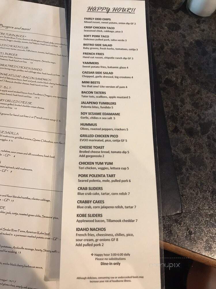 Seasons of Coeur D'Alene - Coeur d'Alene, ID menu_pic