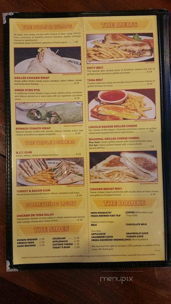 Lincoln Square Pancake House - Greenfield, IN menu_pic