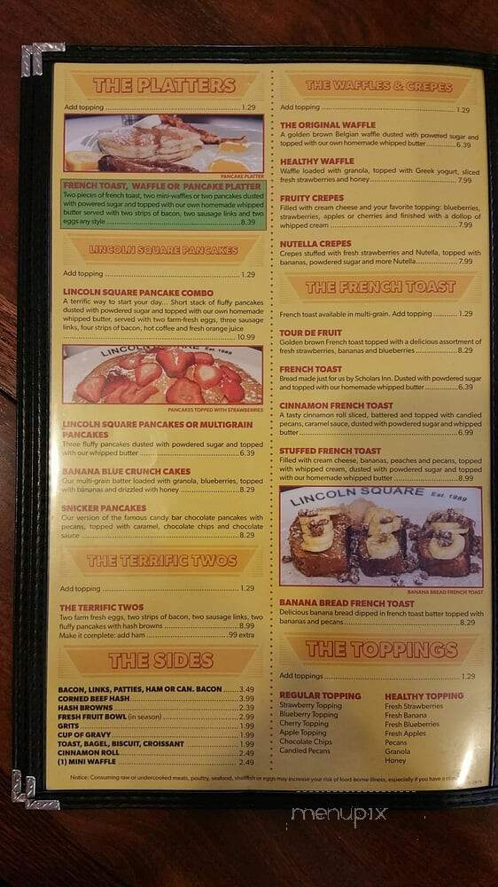 Lincoln Square Pancake House - Greenfield, IN menu_pic