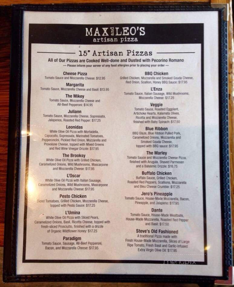 Max and Leos Artisan Pizza - Wilmington, MA