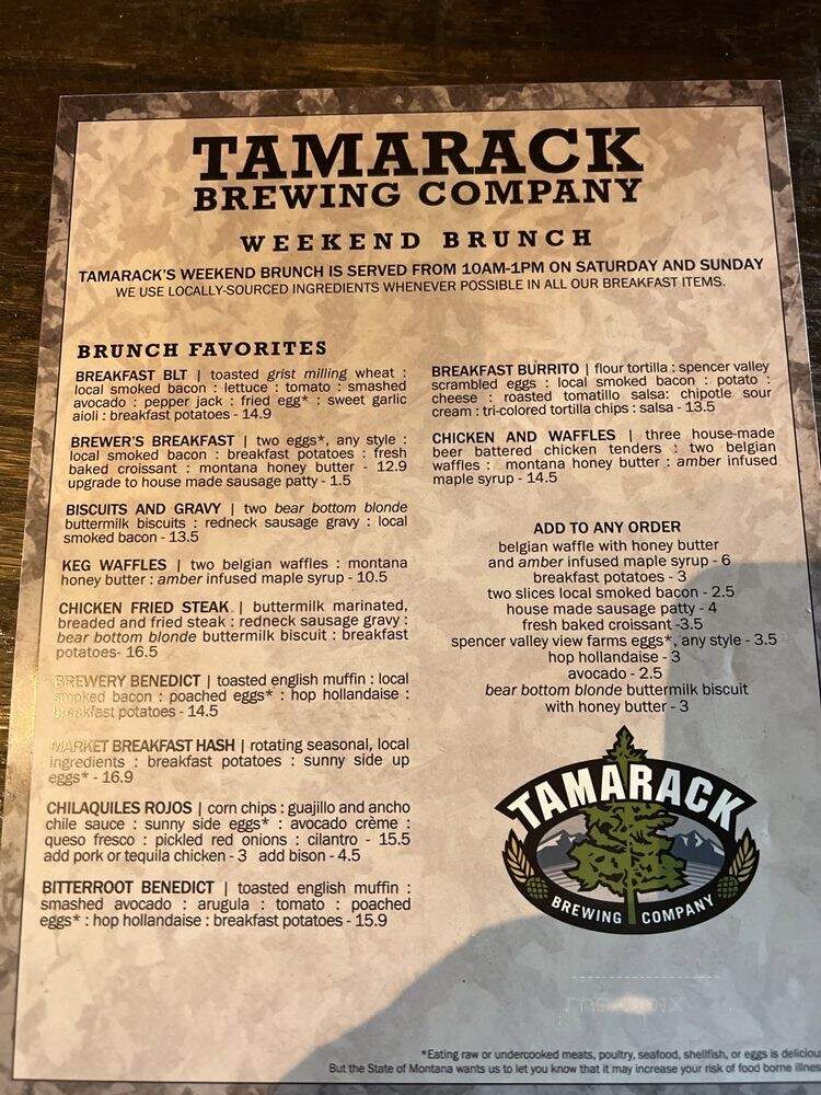 Tamarack Brewing Company - Missoula, Mt