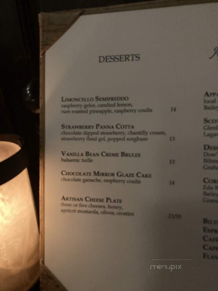 Bistro - Asheville, NC menu_pic