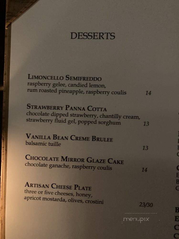 Bistro - Asheville, NC menu_pic