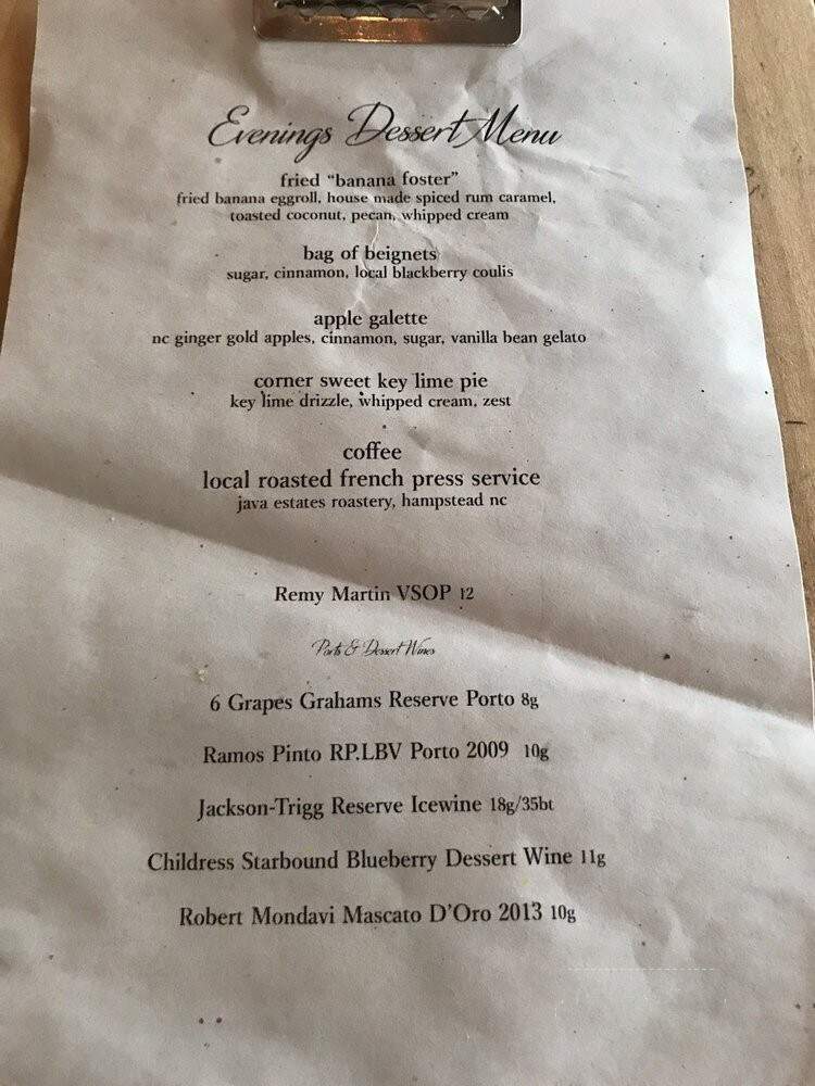 Bistro at Just Baked - Surf City, NC menu_pic
