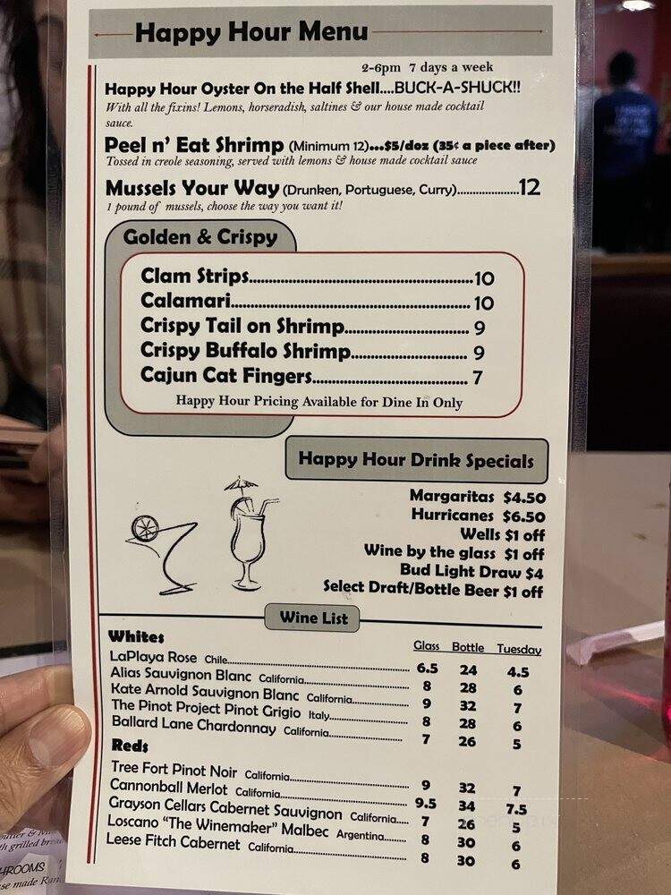Shucks Fish House and Oyster Bar - Omaha, NE menu_pic