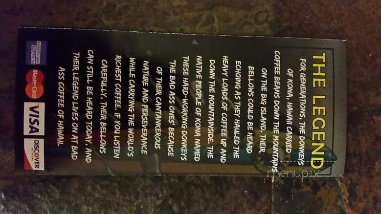 Bad Ass Coffee Cafe - Bernalillo, NM menu_pic