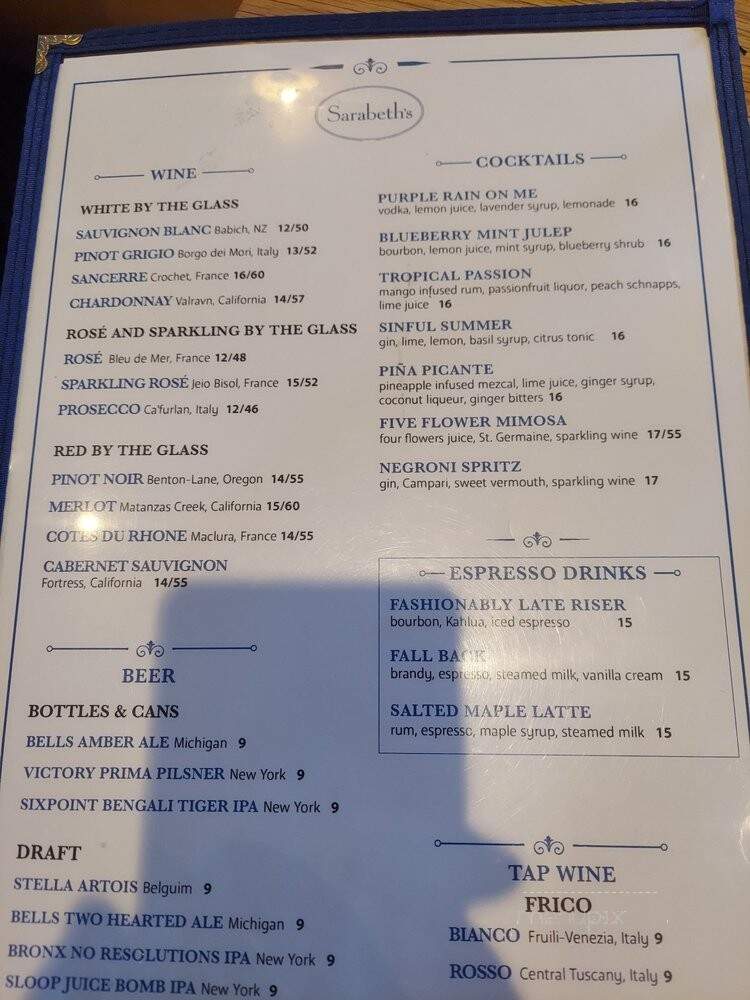Sarabeth's - New York, NY menu_pic