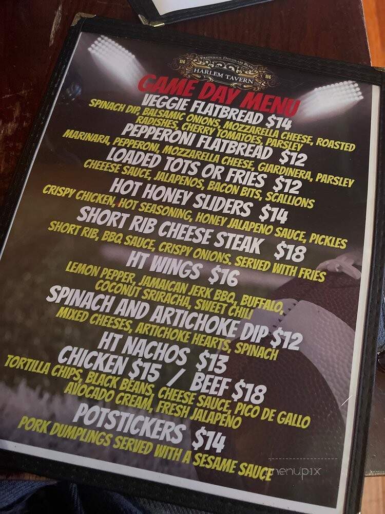 Harlem Tavern - New York, NY menu_pic