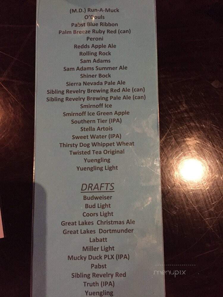 Sassy's Bar and Grille - Twinsburg, OH menu_pic